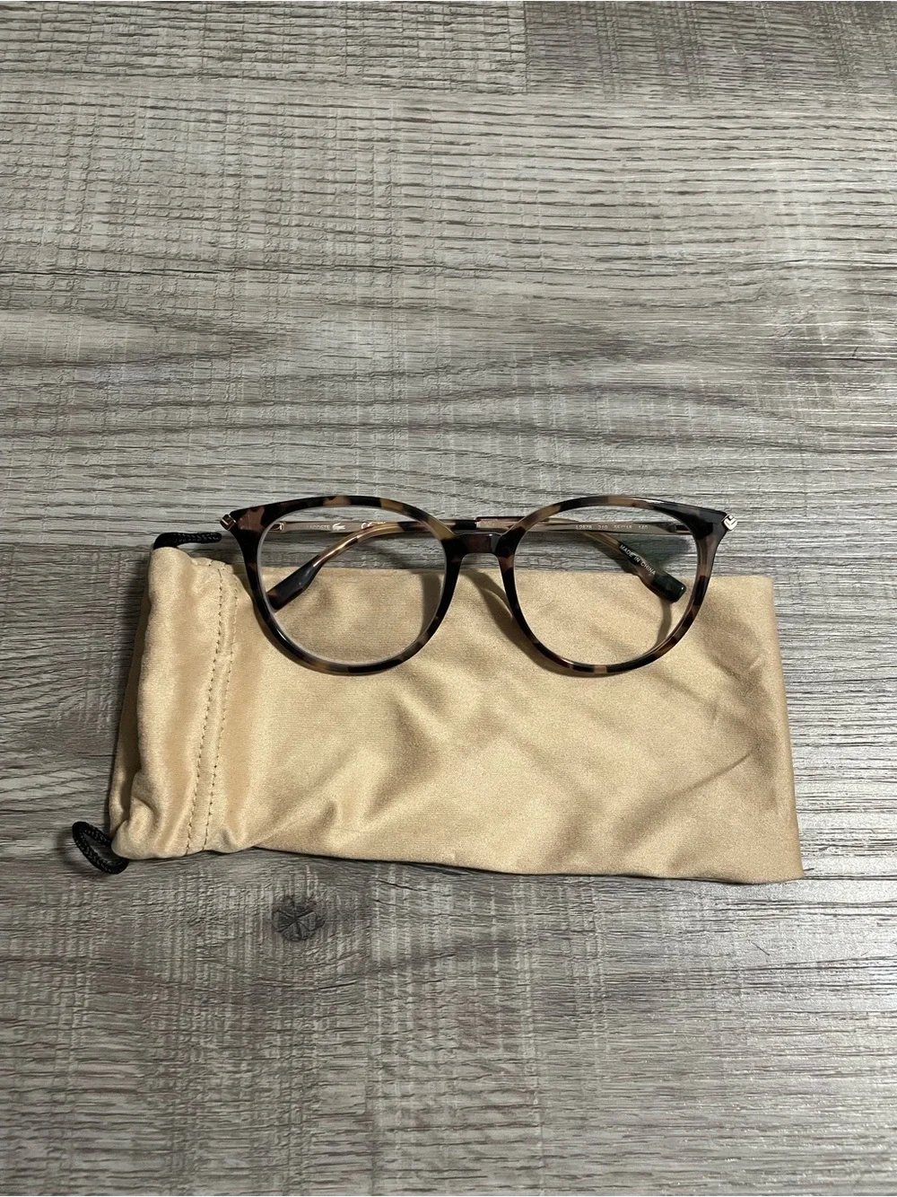 Lacoste Women's Tortoiseshell Round Optical Glasses